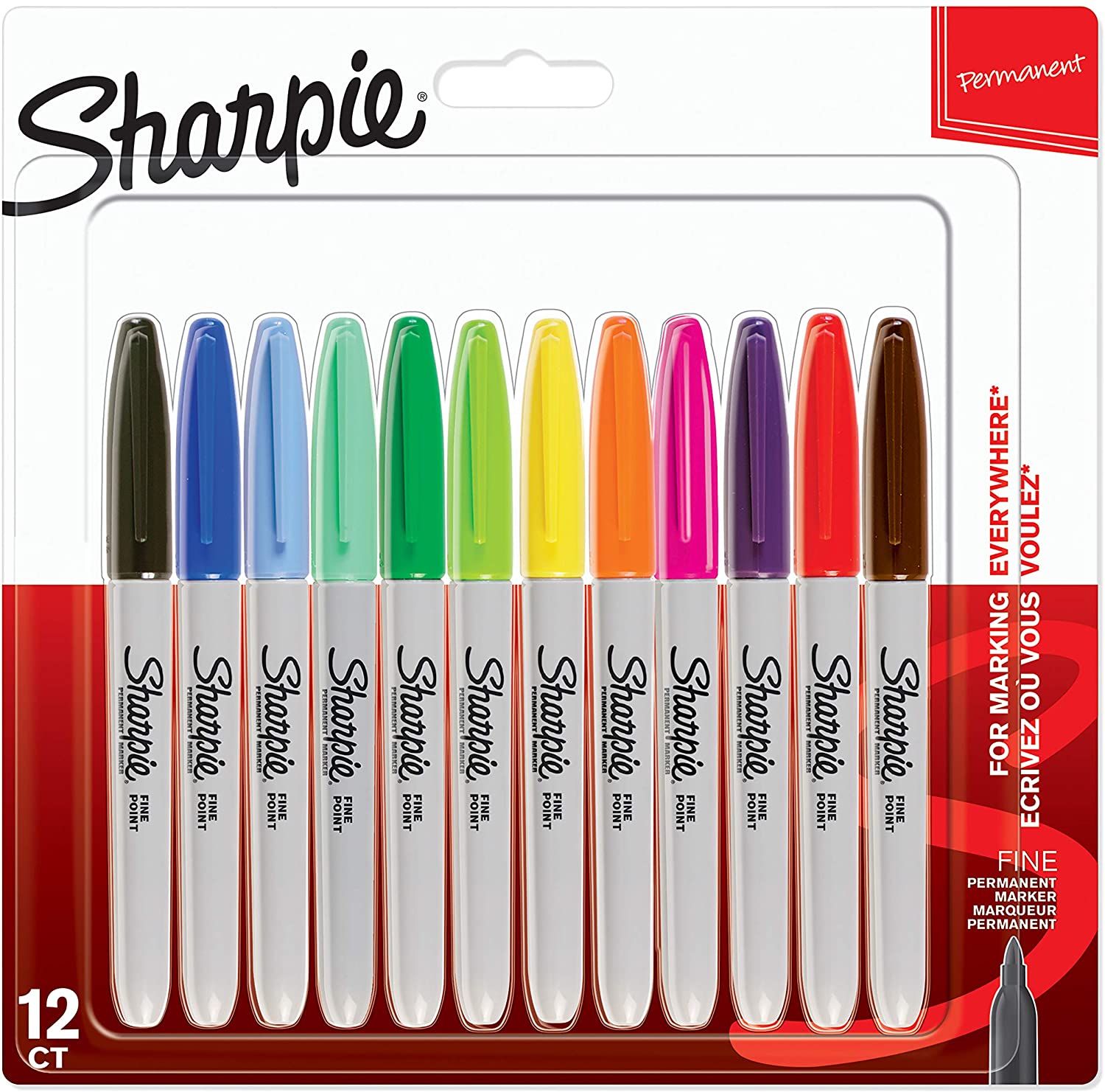 Sharpie Fine Point Porous Point Pen - Blue | 12-Pack | Part #1742664